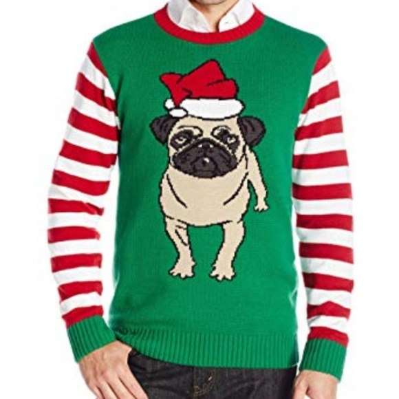 SOLD* NWT Ugly Christmas Sweater Pug Life Pullover - Picture 6 of 6